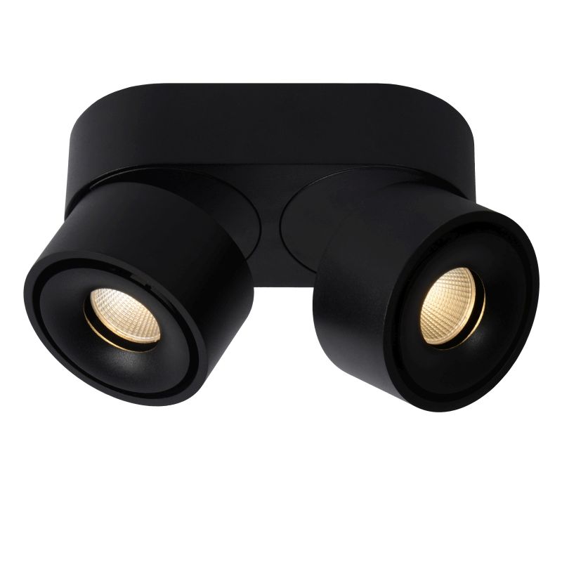 Lucide YUMIKO - Stropné bodové svietidlo - Ø 7,8 cm - LED Rozm. - 2x8W 2700K - Čierna